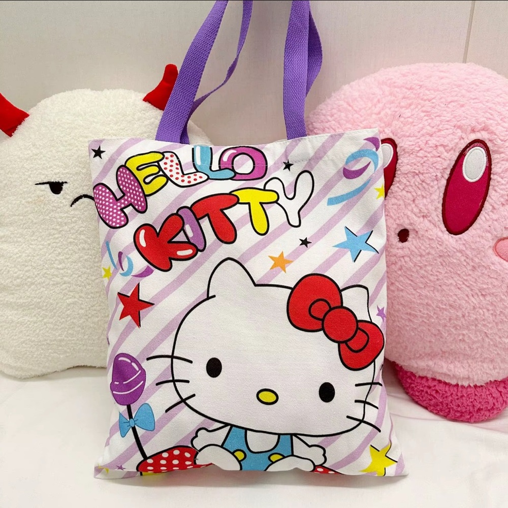 Hello Kitty Tote Bag with Purple Handles by Scenario